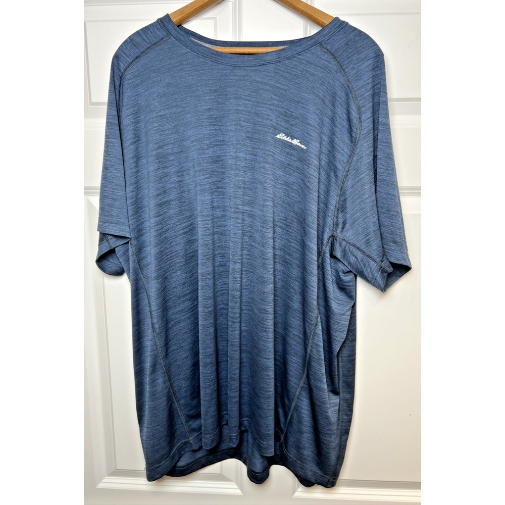 Eddie Bauer Motion FreeDry Active Shirt Men's 2XL Blue Short Sleeve Performance